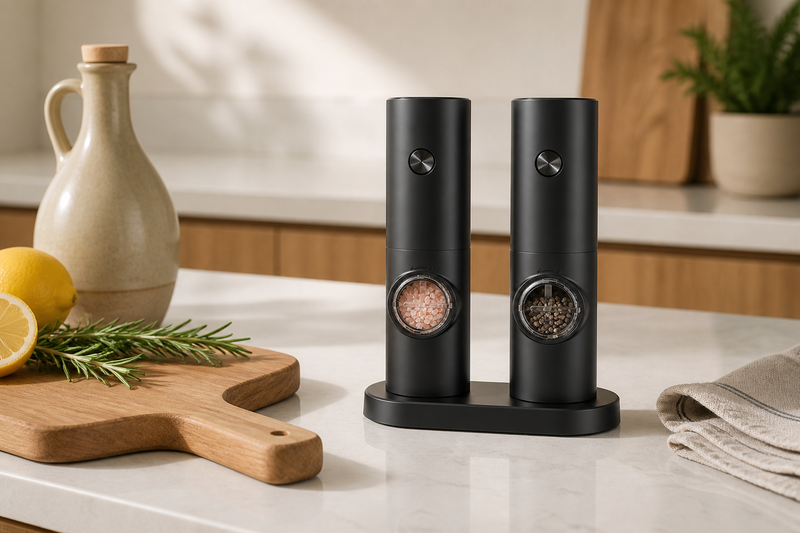 DuoMill Electric Salt & Pepper Grinder Set