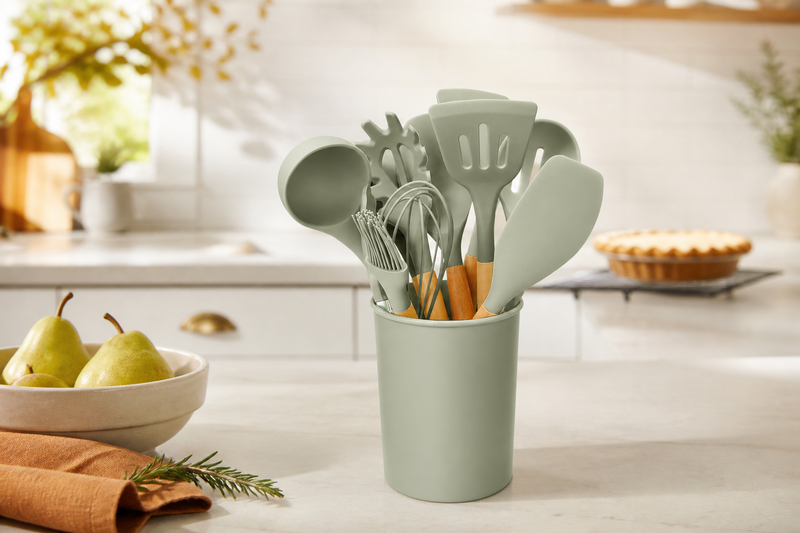 Hearth 11-Tool Silicone Utensil Set with Holder