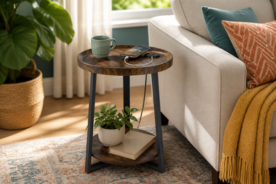 RoundCharge 2-Tier Side Table