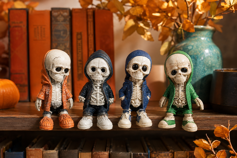 ShelfBones Colorful Skeleton Figurines
