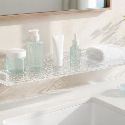 RippleClear No-Drill Bathroom Shelf