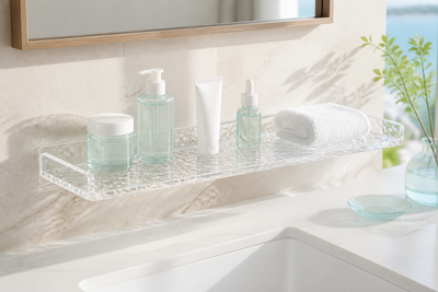 RippleClear No-Drill Bathroom Shelf