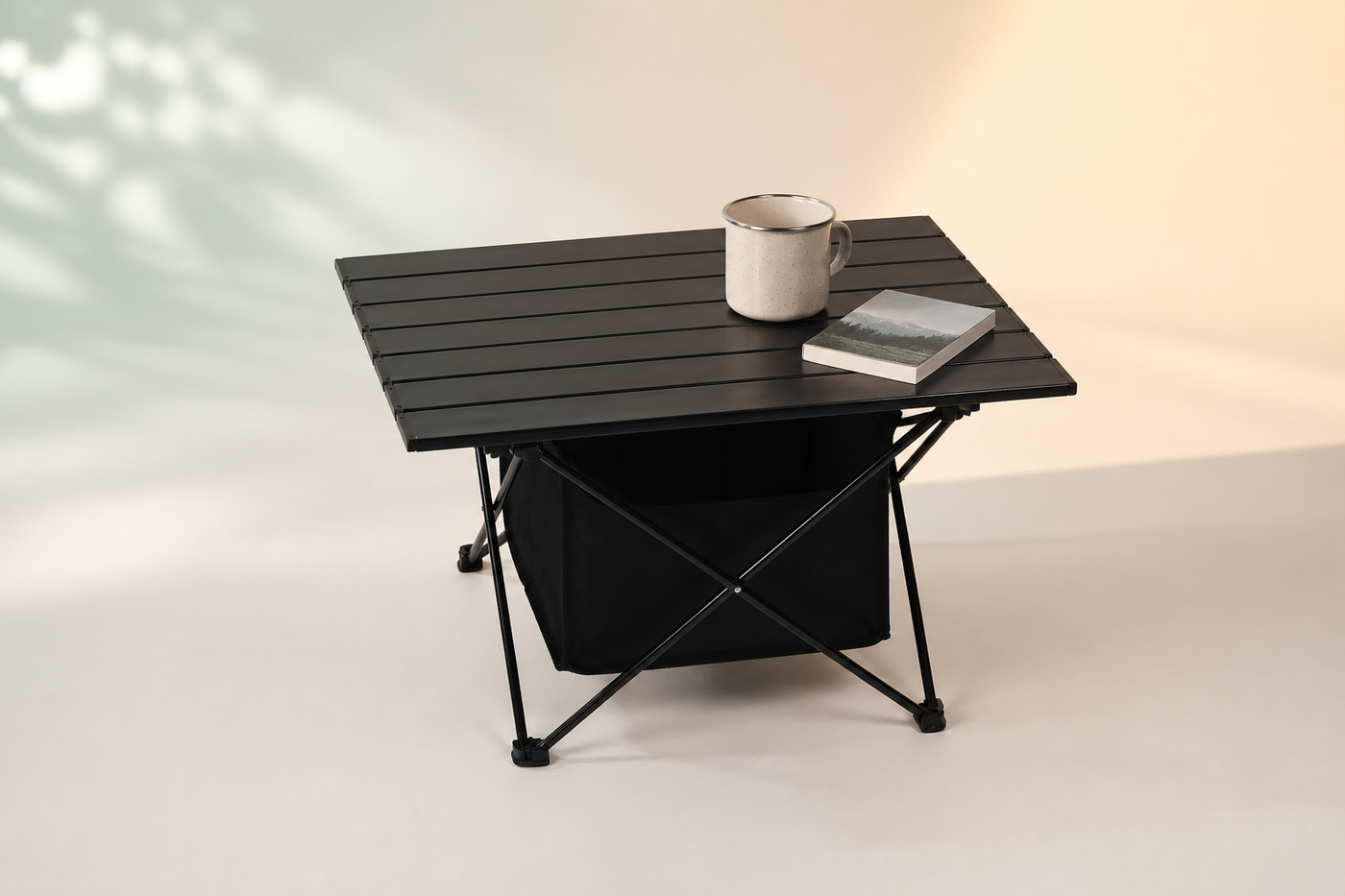 TrailNest medium folding camp table with compact one-person proportions