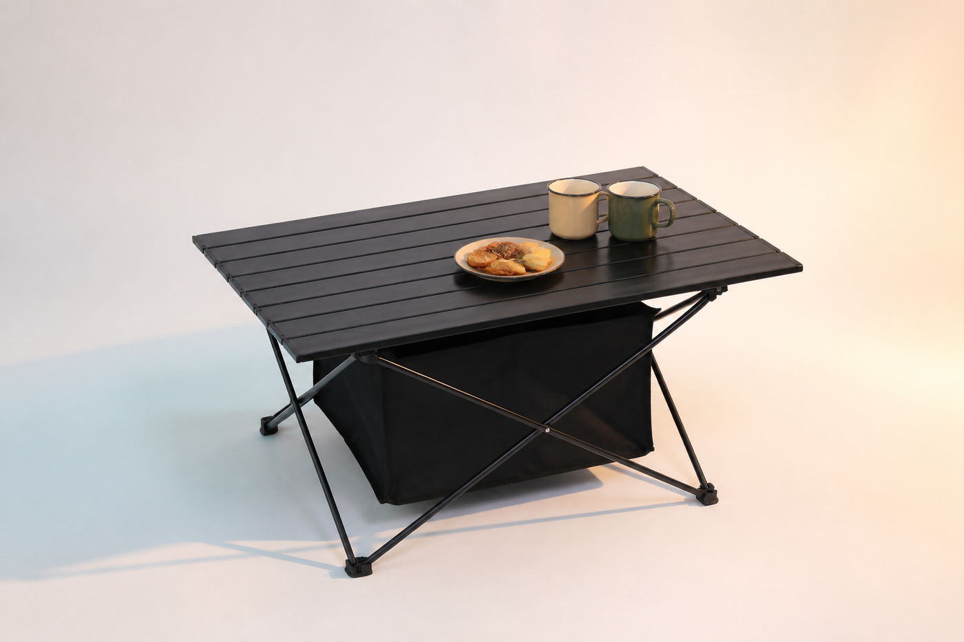 TrailNest large folding camp table with a wider top for two to three people