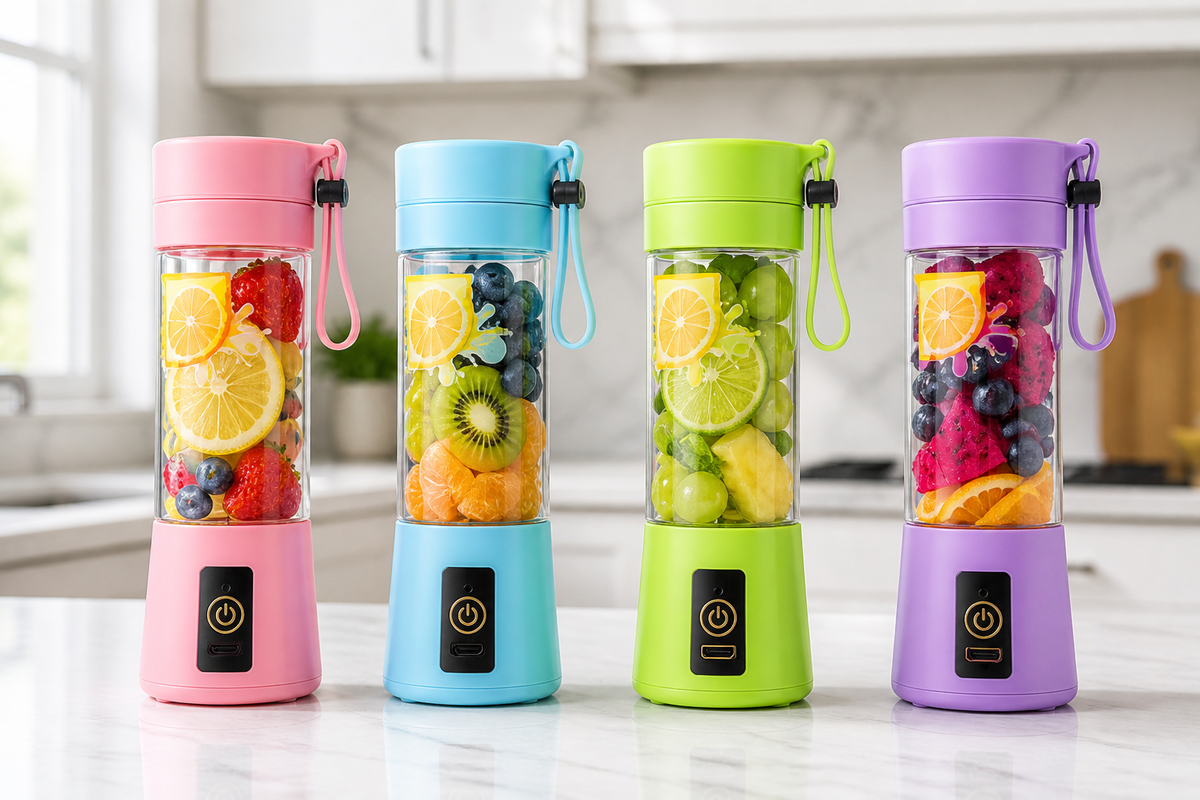 Whirl portable blenders in pink, blue, green, and purple