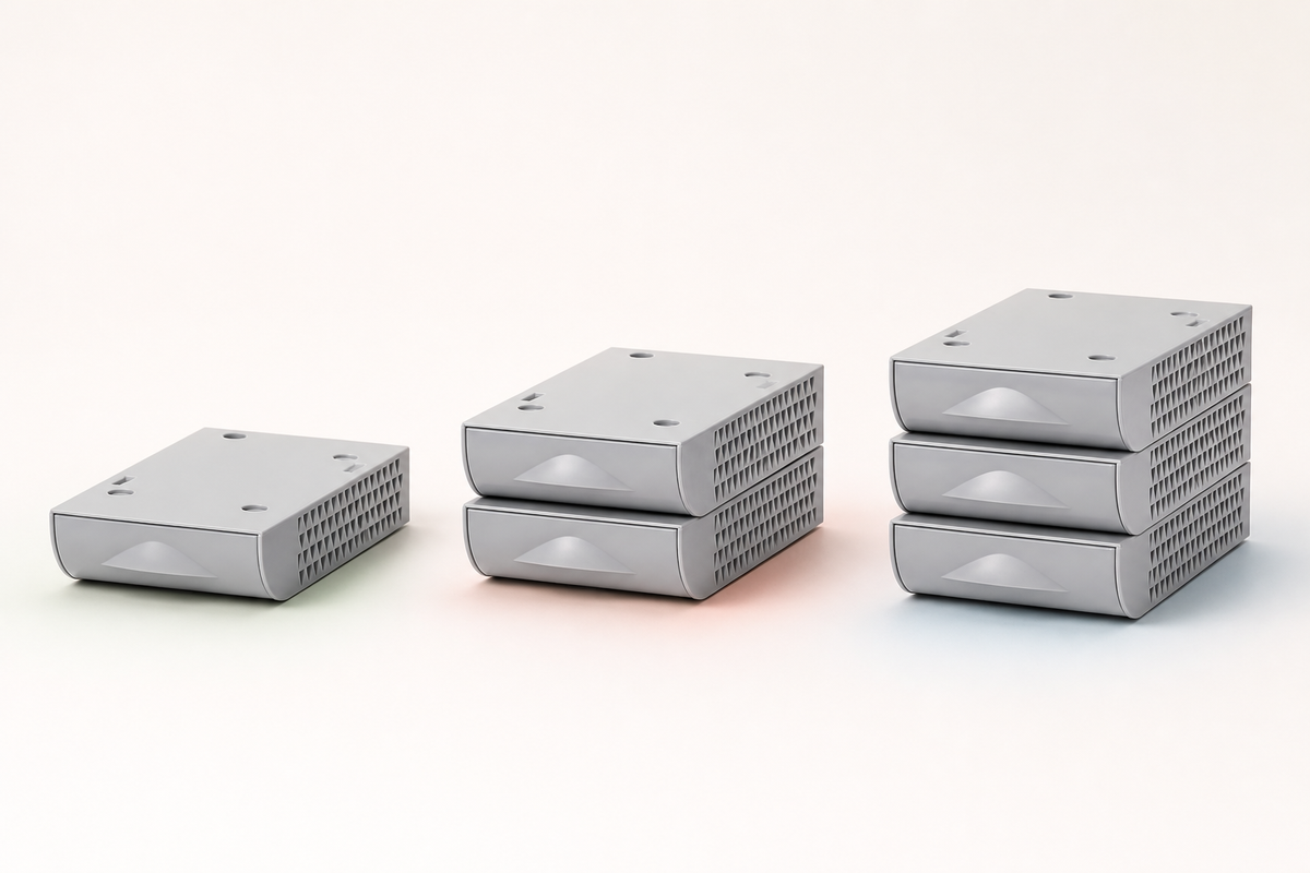 DeskNook under-desk drawer one two and three drawer pack options