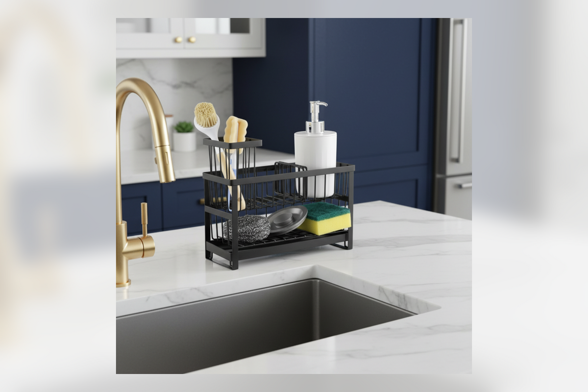 Cascade two-tier draining sink caddy included in The Kitchen Reset bundle