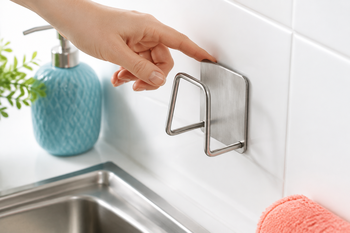 Installing the Cling holder while its three-centimeter forward projection remains visible