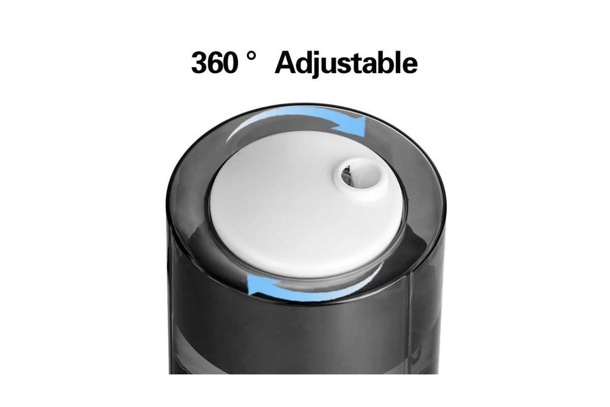 HushMist humidifier top with 360-degree adjustable mist nozzle
