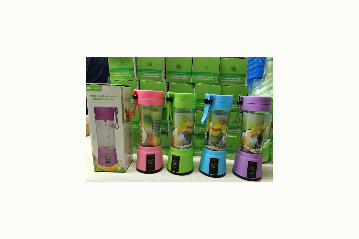 Whirl portable blender in all four colors with the exact retail hardware
