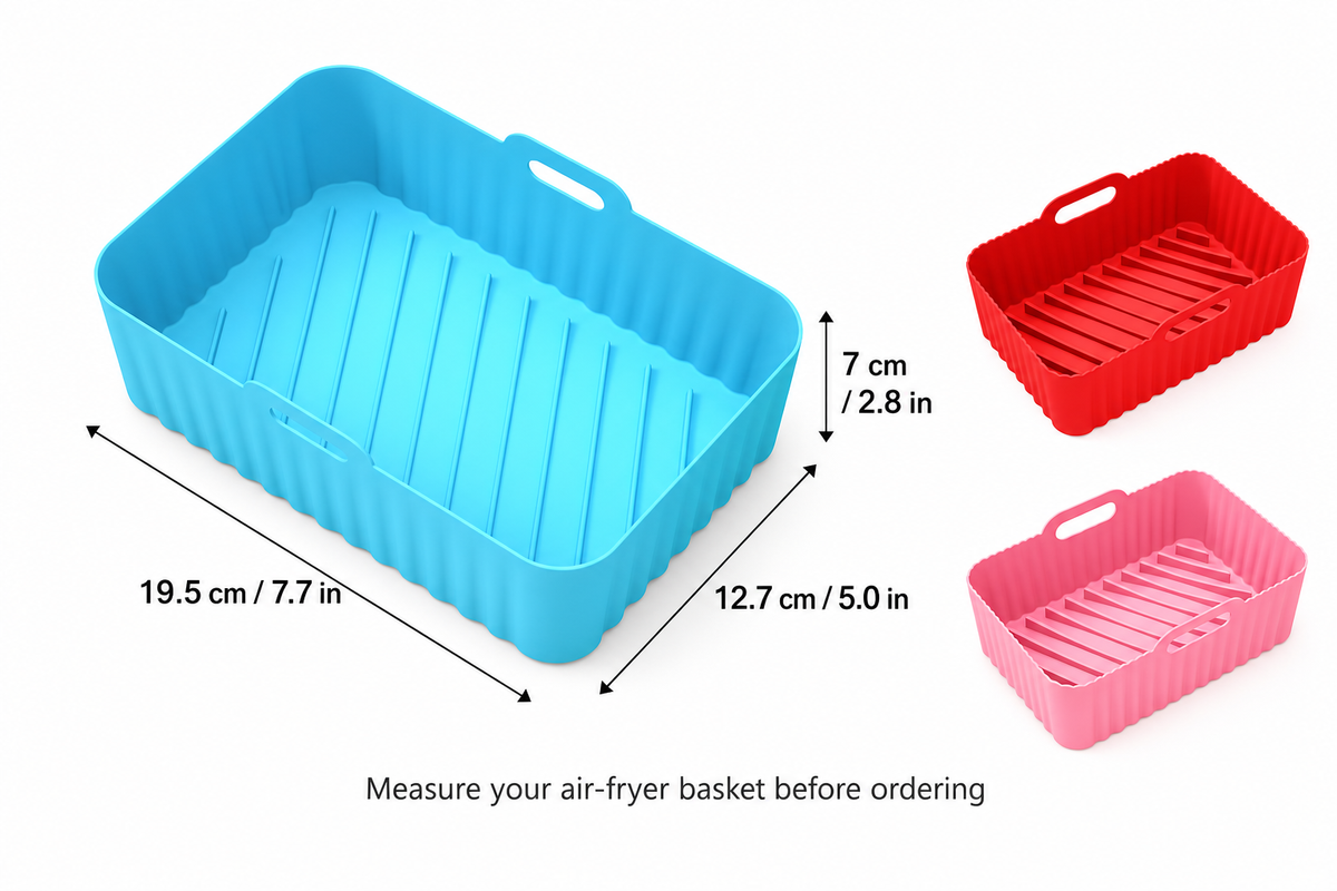 CrispNest size guide: 19.5 by 12.7 by 7 centimeters