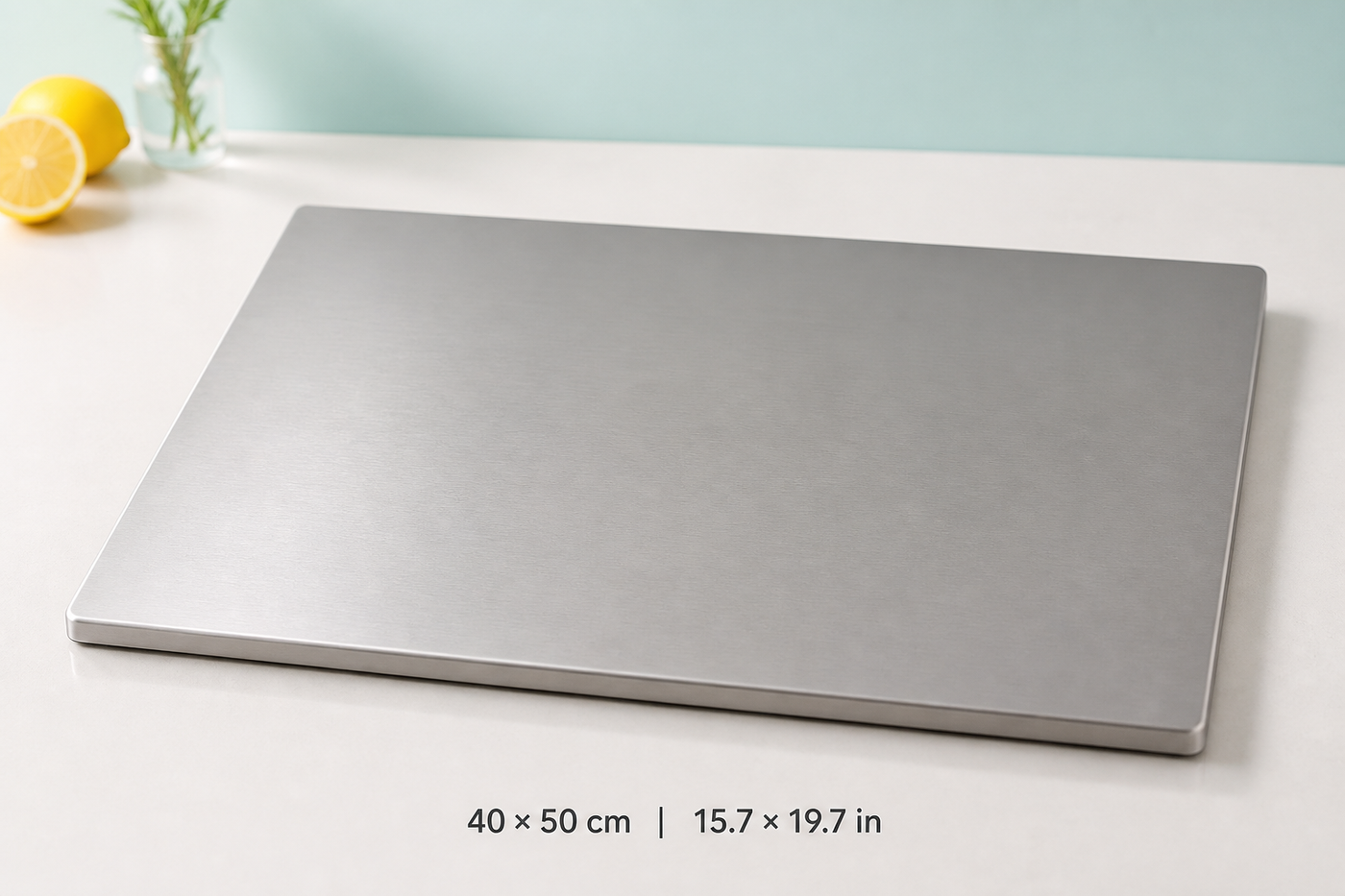 SteelSpan stainless steel prep board in 40 by 50 centimeters