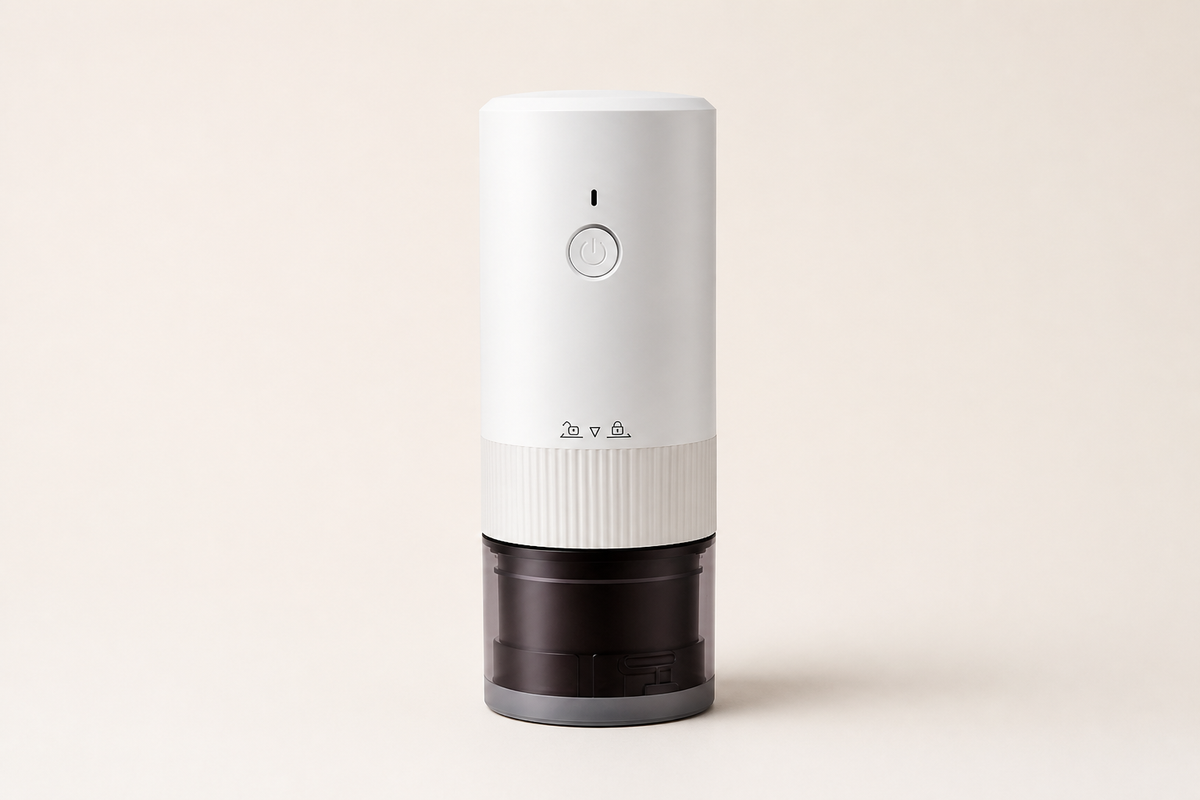 BeanMill cordless coffee grinder in White