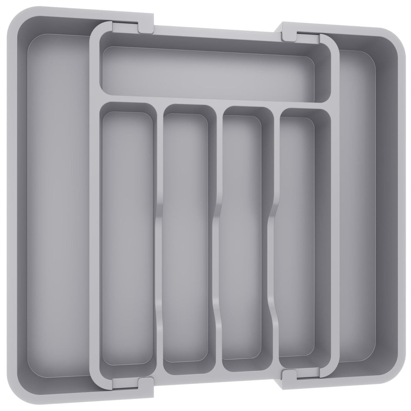 Span expandable plastic cutlery drawer tray — view 9