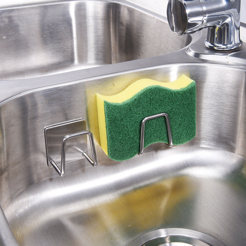 Cling adhesive stainless-steel sponge holder — view 5