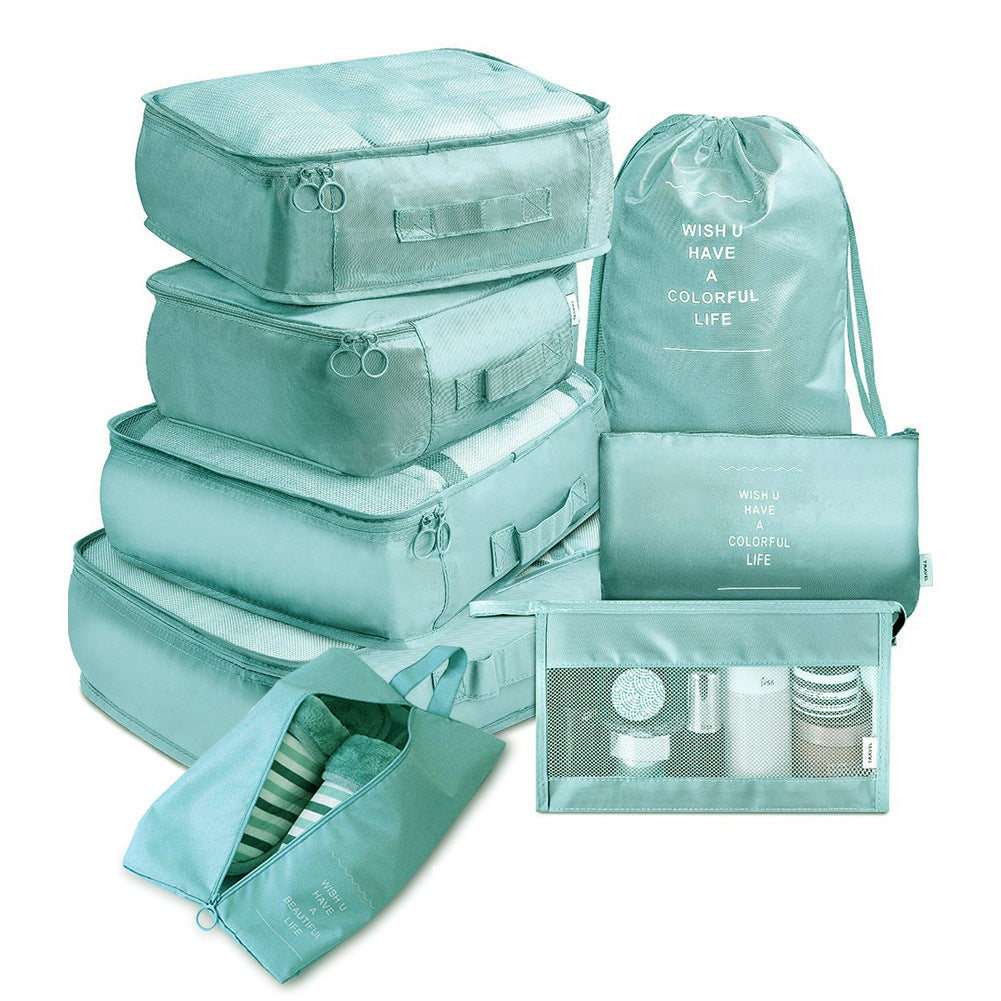 Voyage 8-Piece Packing Cube Set — Bright Blue