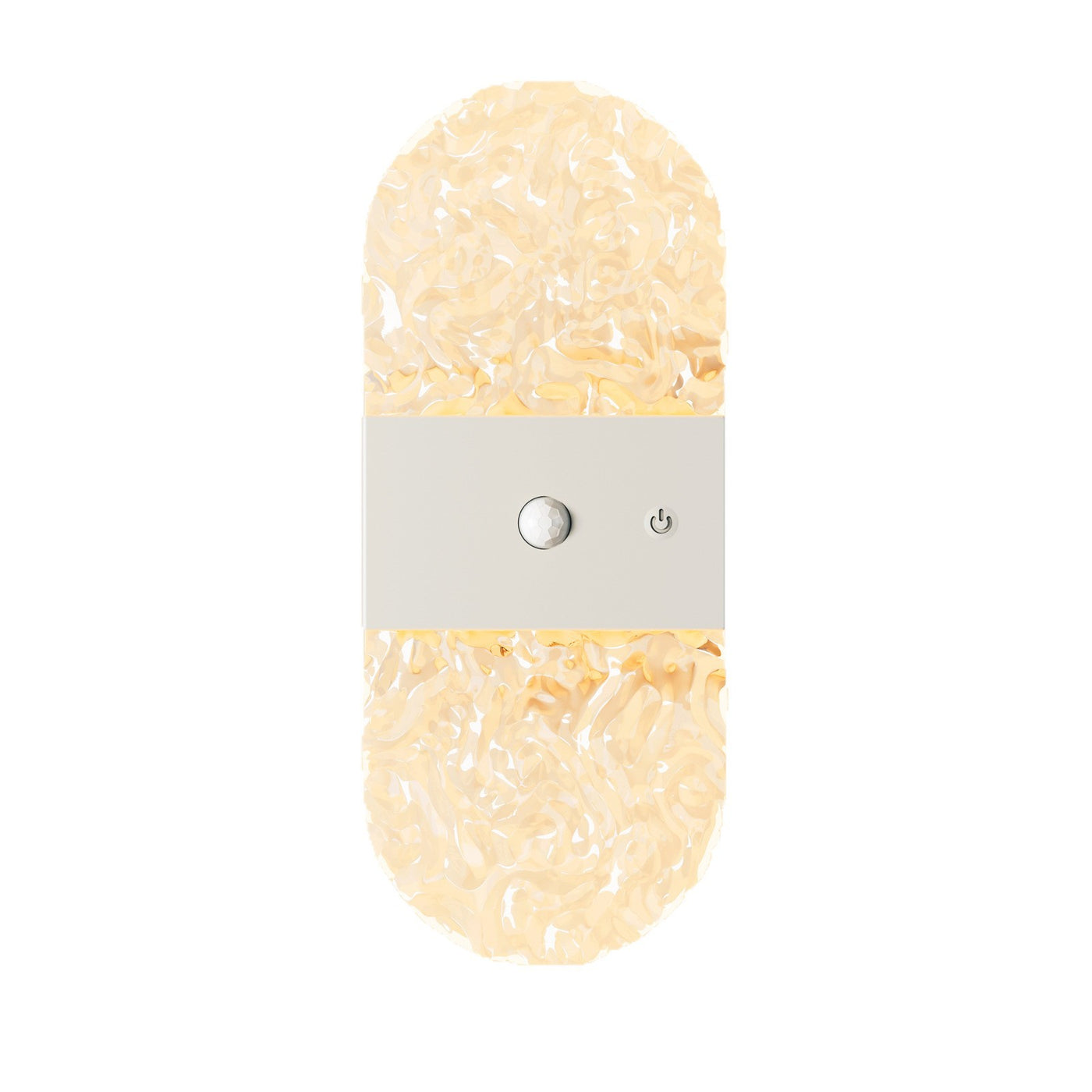 Facet wall light in White Oval, unlit product view