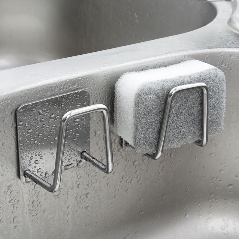 Cling adhesive stainless-steel sponge holder — view 4