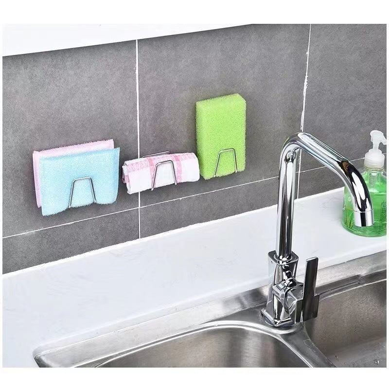 Cling adhesive stainless-steel sponge holder — view 8