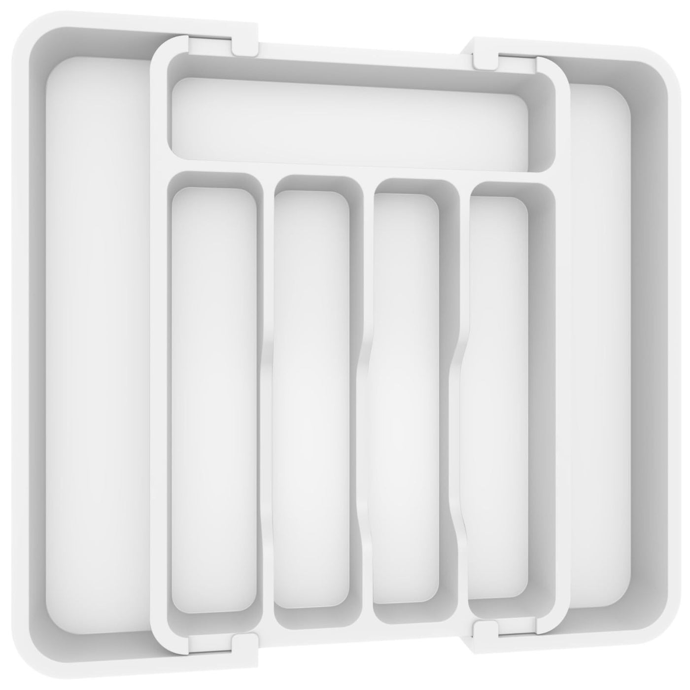 Span expandable plastic cutlery drawer tray — view 7
