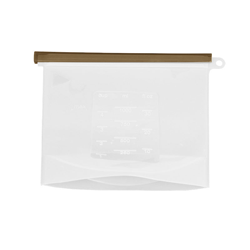 Clear Cinch silicone bag with a dark slide-lock sealing bar