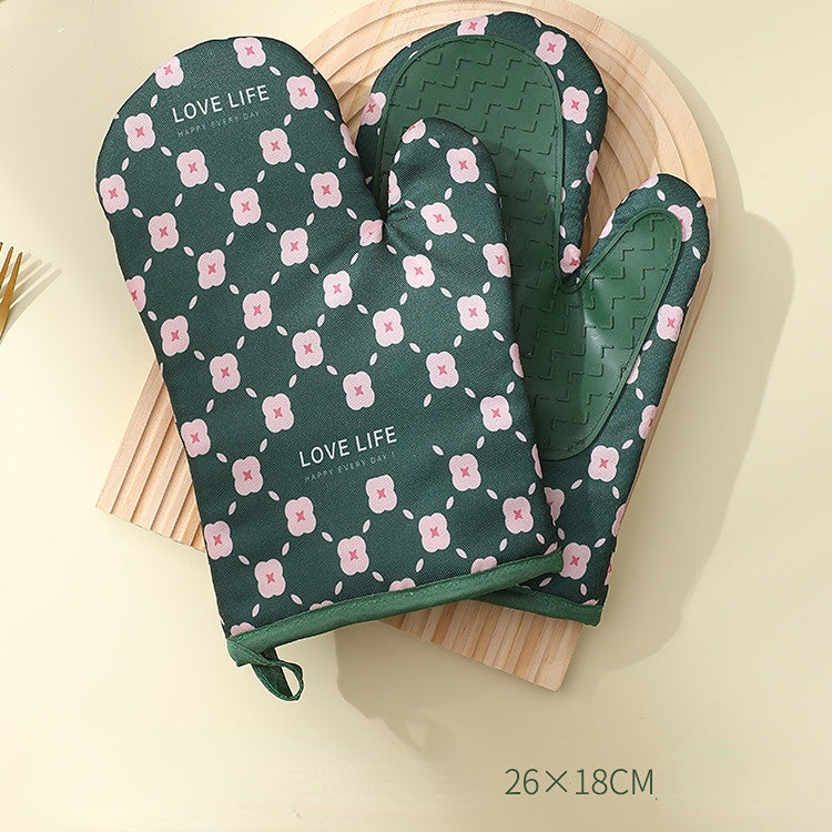 HeatGuard quilted cotton oven mitts — view 13