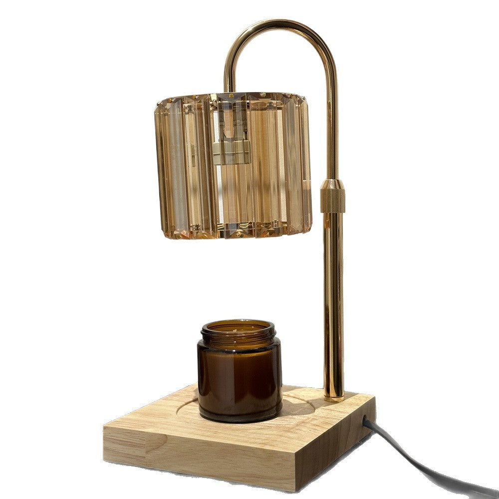 AuraMelt wax warmer on a wood base