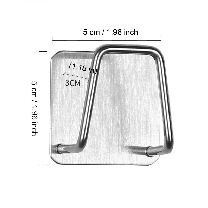 Cling adhesive stainless-steel sponge holder — view 3