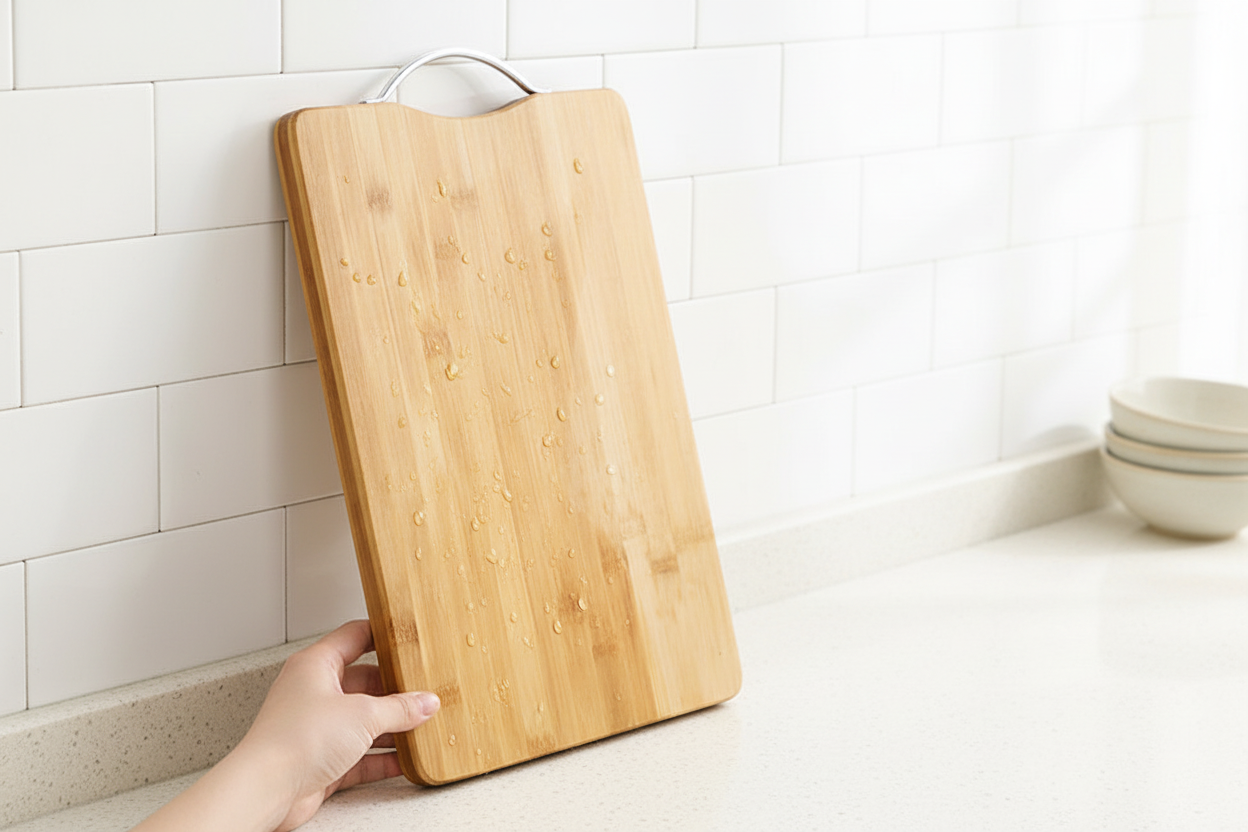 Board leaning after washing