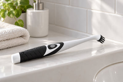 BrushEase AA-powered cleaning brush