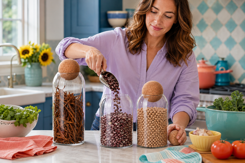 CorkNest 3-Piece Glass Storage Jar Set