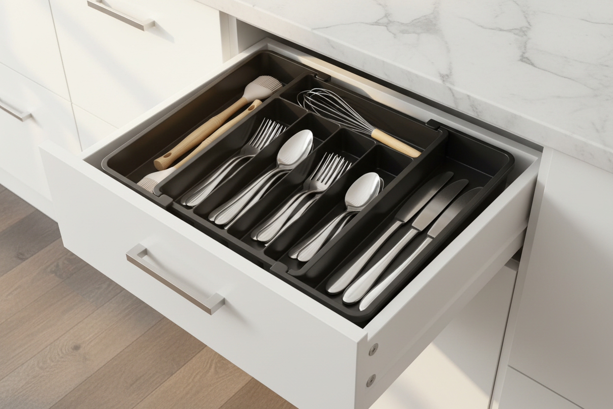 Drawer Organizer In Kitchen Drawer