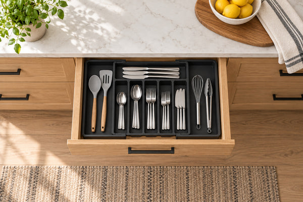 DrawerEase expandable cutlery organizer