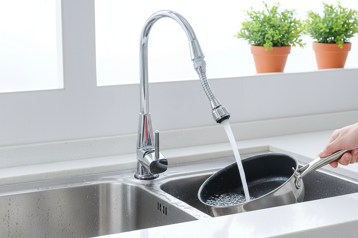 Kitchen swivel angle shot