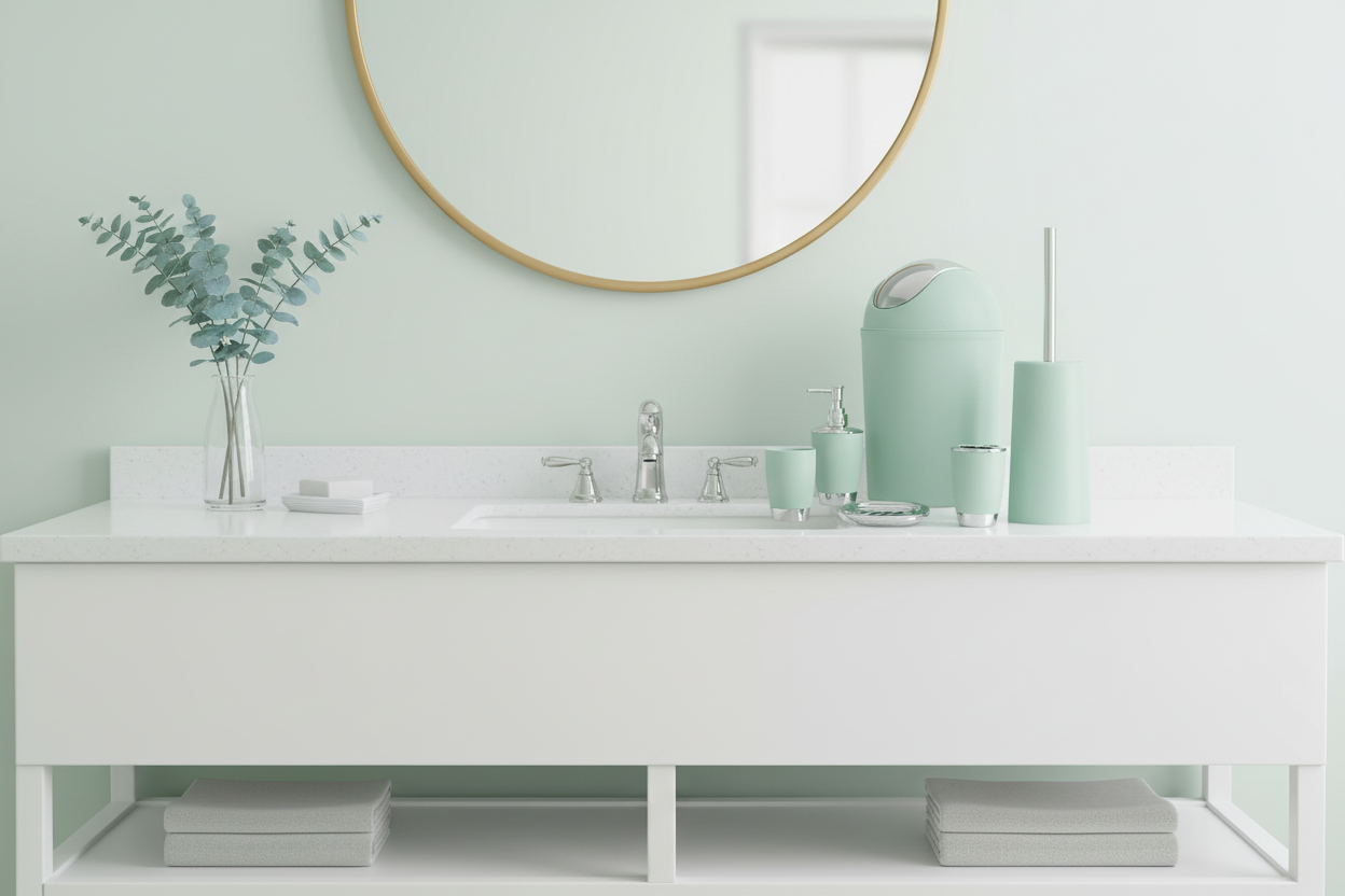 Mint Bathroom Set Lifestyle
