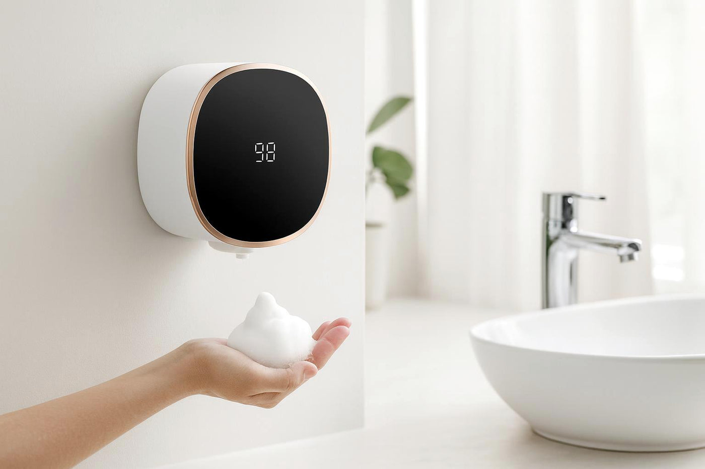 Zunlo enhanced product photograph - PalmSense Touchless Soap Dispenser