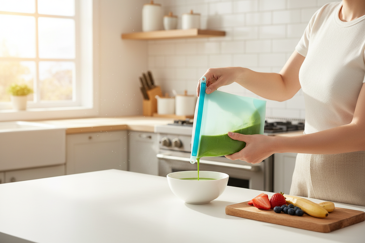 Pouring from bag