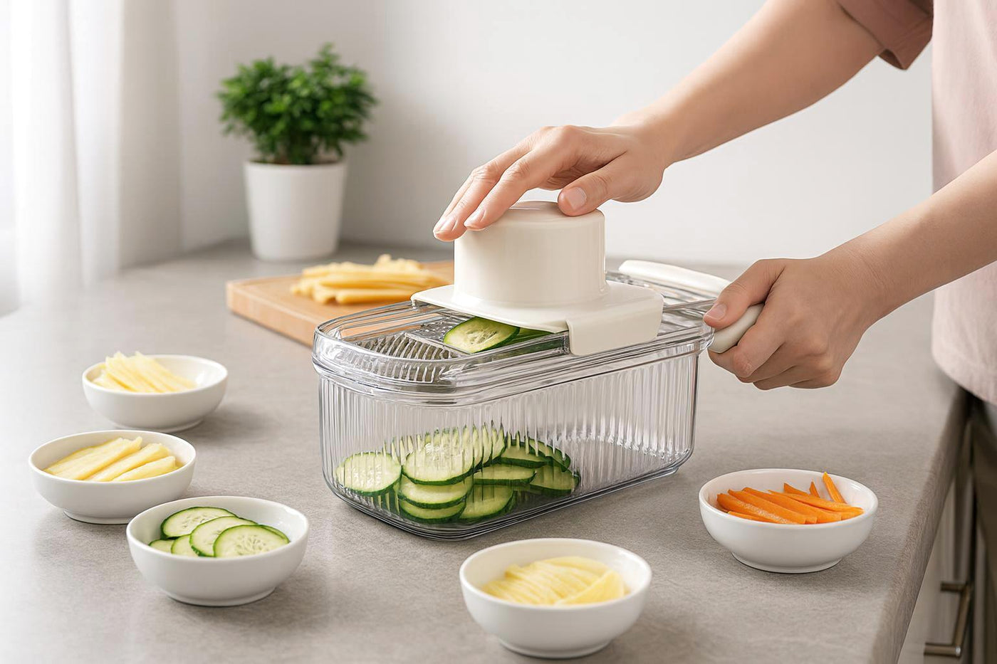 Zunlo enhanced product photograph - PrepPro 5-Blade Vegetable Chopper