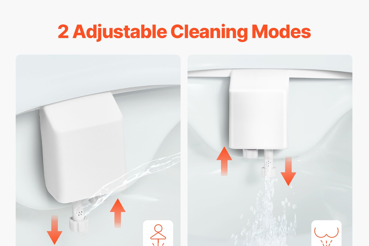 PureWash separate front and rear wash modes with retractable nozzles