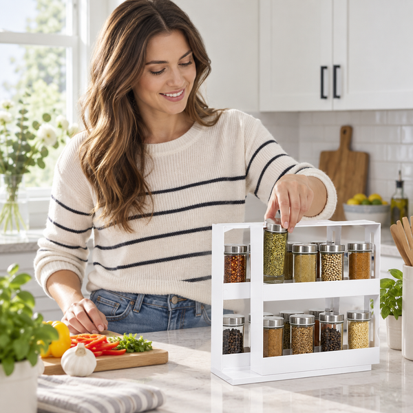 SpinReach Two-Tier Swivel Spice Rack