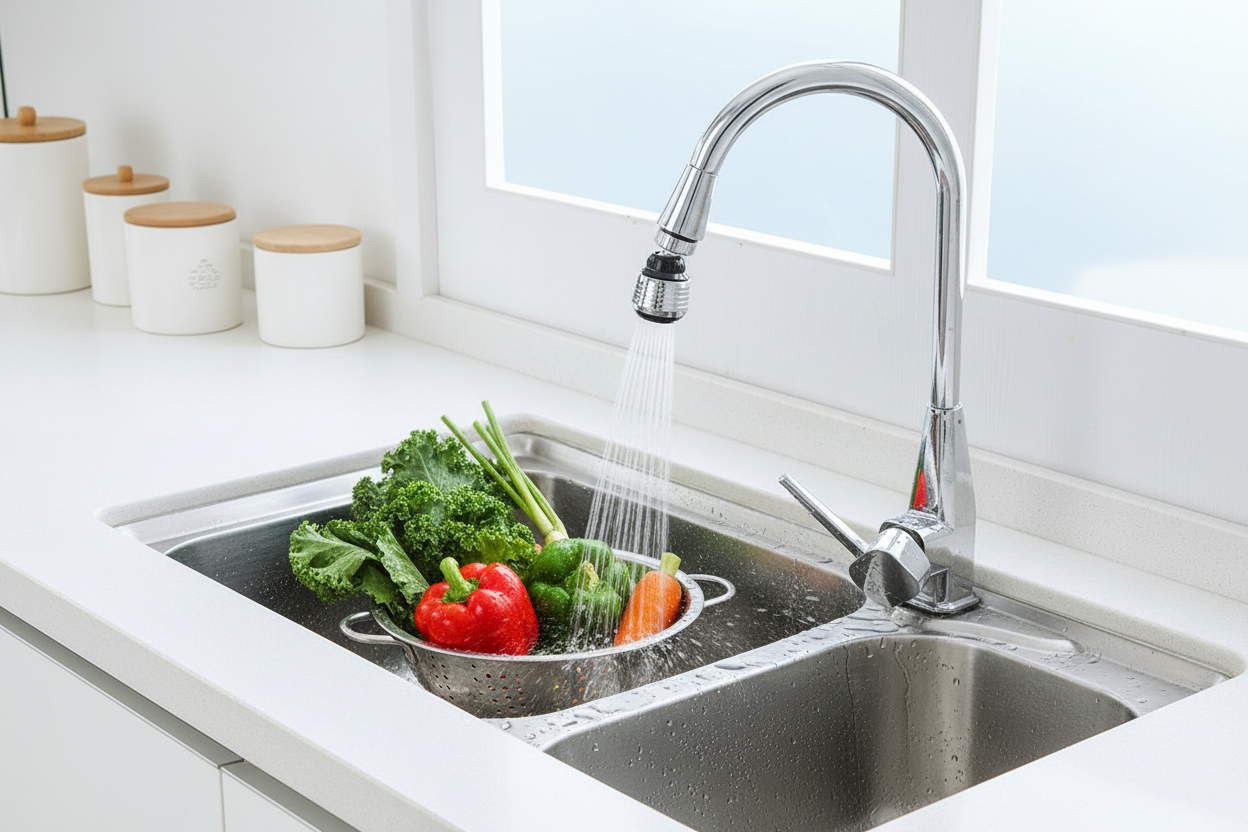 Wide kitchen - colander vegetables