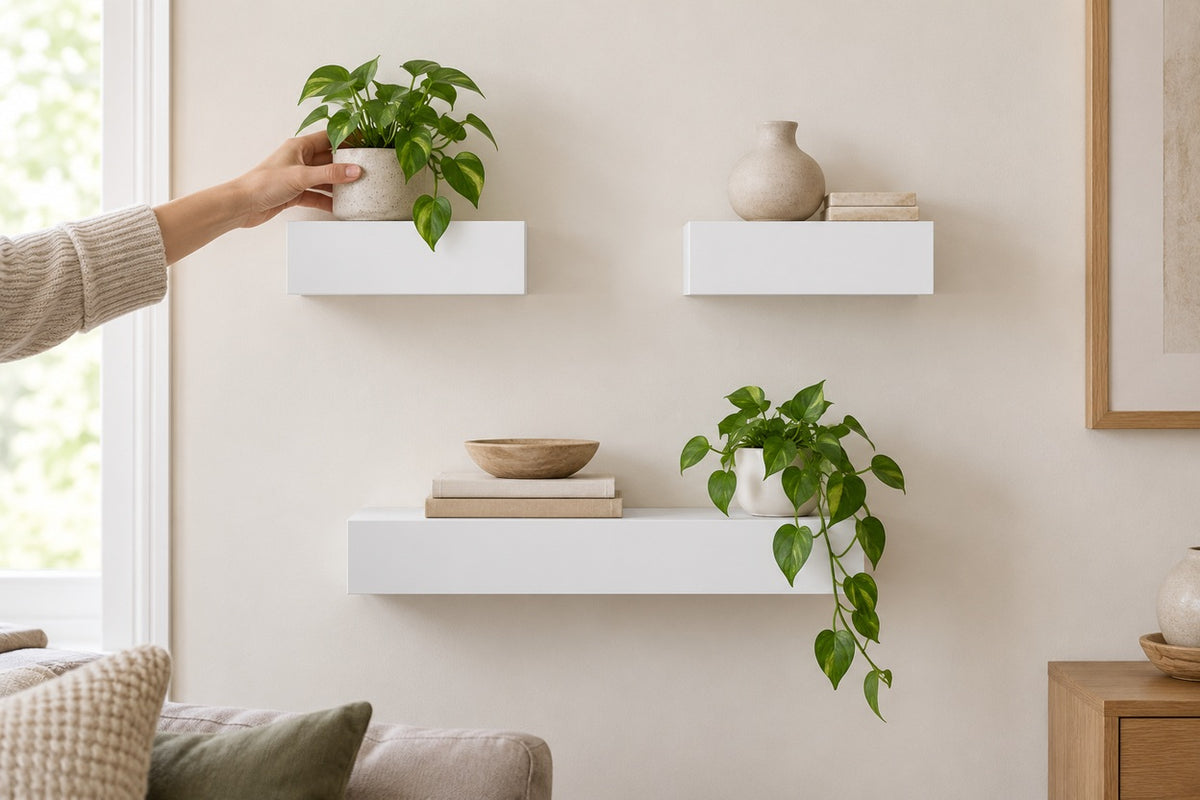 CloudLedge — placing a small plant on a short shelf