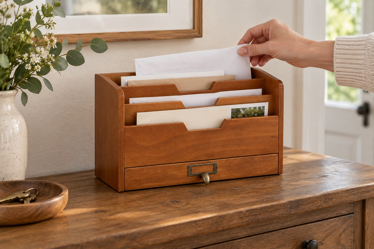 PostNest — taking incoming mail from an entry console organizer