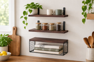 RailGrove — Three-Shelf & Basket Set
