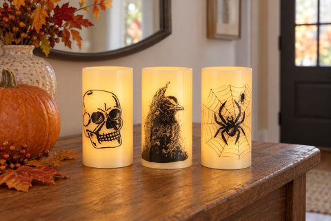 BooLume — Halloween LED Candle Trio