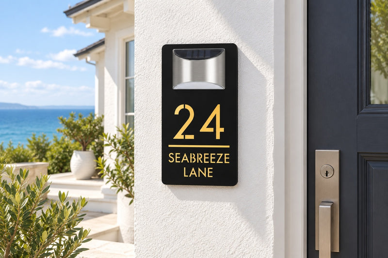 SolMark Solar House Number Sign